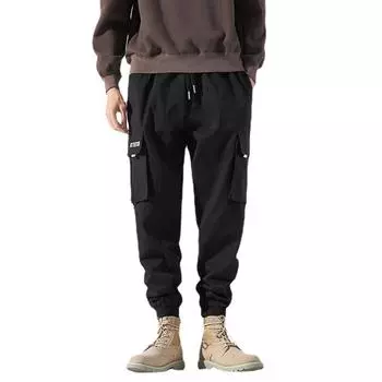 Комбинезоны мужские спортивные брюки однотонные леггинсы повседневные брюки шаровары комбинезоны S