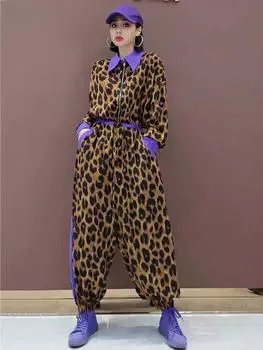 Комбинезоны с леопардовым принтом XITAO в стиле пэчворк GYX1105 One Size леопардовый