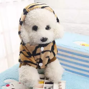 Комбинезоны с подвесками из фланели, одежда с леопардовым принтом, популярные домашние животные, кошки, маленькие собаки, теплые щенки, высококачественные бусины XXL