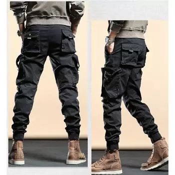 Комбинезоны в американском стиле, мужские, прямые, осенние, новые, функциональные, для города, на открытом воздухе, для поездок на работу, в горном стиле, тактические, повседневные брюки 2XL серый