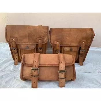 Комбинированная боковая мотоциклетная седельная сумка, сумки для инструментов, седельная сумка, кожаная универсальная сумка для багажа