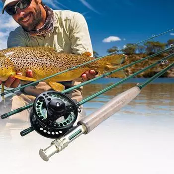 Комбинированная удочка и катушка из углеродного волокна длиной 2,7 м со сверхлегкой катушкой для нахлыста Спорт на открытом воздухе в пресной воде Rod2.7m&Reel