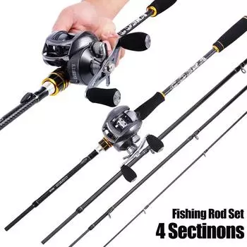 Комбинированная удочка и рыболовная катушка для ловли на приманку, катушка для наживки, рыболовные снасти в пресной/соленой воде