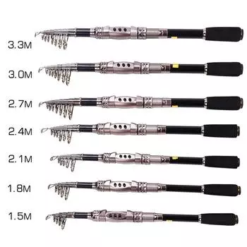 Комбинированная удочка Sougayilang, карбоновая удочка, металлическая удочка, портативная телескопическая удочка 1.5m