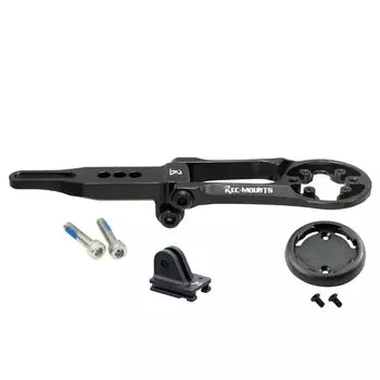 Комбинированное крепление для велокомпьютера GIANT, встроенная камера Cycon GoPro или фонарь Cateye. (ЗАПИСЬ МОНТАЖ) (для руля/выноса, интегрированного в руль