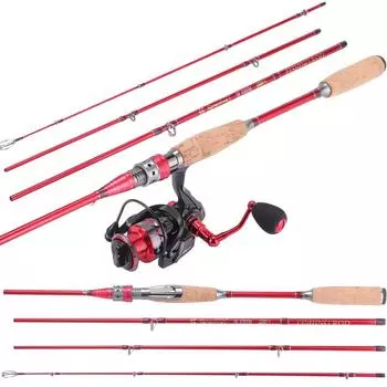 Комбинированные катушки для спиннинговой удочки Удилище длиной 2,1 м с 13 + 1BB для занятий спортом на открытом воздухе, путешествий, морской рыбалки 2.1m&2000