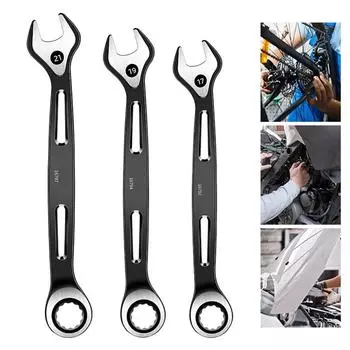 Комбинированные открытые концы 6–22 мм двойного назначения, сливовые цветы, трещотки, гаечные ключи для ремонта своими руками 6MM