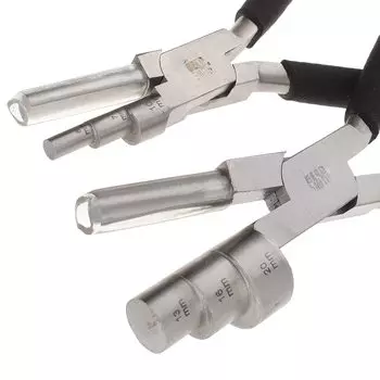 Комбинированные плоскогубцы Beadsmith Wrapper Pliers, большие и маленькие, используются для создания петель и соединительных колец, а также для защиты проволоки во время изготовления ювелирных изделий.