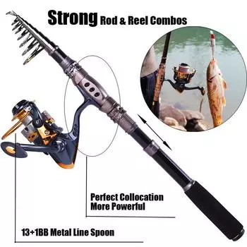 Спиннинг и катушка для рыбалки 1.5M & 2000