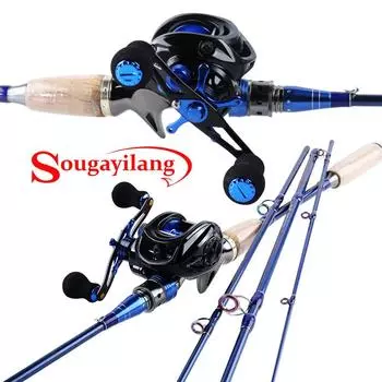 Комбинированные удочки и катушки Портативные легкие удочки с гладкой катушкой для наживки 9+1BB rod with left hand reel