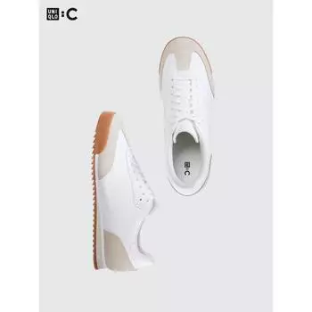 Комбинированные замшевые кроссовки Uniqlo 01 OFF WHITE/UNISEX 22.5