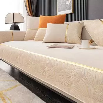 Комбинированный чехол для дивана с золотыми слитками, роскошный диванный коврик, полотенце для дивана, нескользящий чехол для дивана, диванная подушка для гостиной 30x50cm pillowcase оранжевый