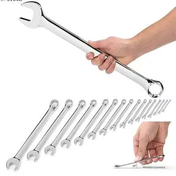 Комбинированный гаечный ключ с открытым концом и накидной головкой 6–32 мм, большой/маленький CR-V 6mm