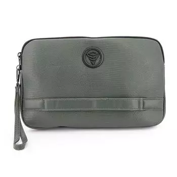 Комбинированный клатч со змеиным эффектом BILL TORNADE Petit темно-зеленого