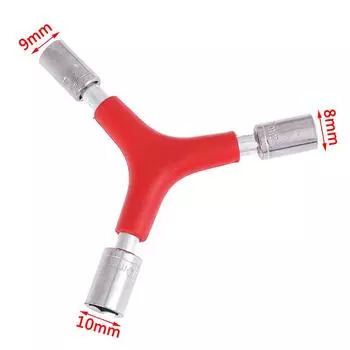 Комбинированный ключ для ремонта и ремонта велосипедов, 8 мм, 9 мм, 10 мм, трехзубый шестигранный инструмент, торцевой ключ Y-типа, инструмент