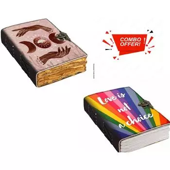 Комбинированный кожаный дневник Кожаный дневник «Любовь — это не выбор» Цитата Печатные пустые страницы Журнальный дневник Кожаный печатный дневник Spritual 7 x 5 in