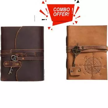 Комбинированный кожаный дневник, винтажный журнал, кожаный дневник, записная книжка, уникальный дневник ручной работы с тиснением, дорожный дневник коричневый