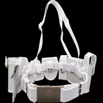 Комбинированный нейлоновый тканый ремень Холщовый белый многофункциональный комплект из восьми предметов Внешний ремень