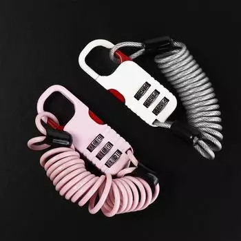 Комбинированный трос безопасности трос противоугонный трос для мотоцикла трос безопасности велосипедный трос замок унисекс розовый