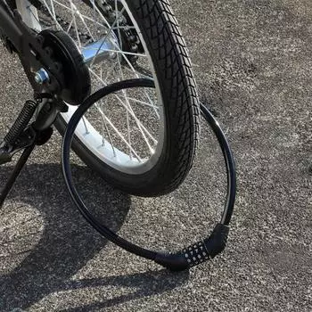 Комбинированный велосипедный замок Yousheng повышенной безопасности, устойчивый к сдвигу стальной трос, цилиндр из сплава, максимальная защита, замок для горного велосипеда оранжевый