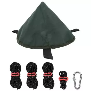 KOMCLUB Адаптер для соединения брезента с одной стойкой Tent Tongari Circus TC Hexa Tipi Tarp Flame Water Карабин Растяжка В комплекте Палатка, Шляпа, Шляпа, Брезент, зелёный