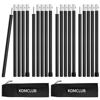 KOMCLUB Палатка алюминиевая брезентовая комплект 75 см на 19 мм разъемное соединение втулка кнопка легко тент для хранения сумка в комплекте стойка, стойка, 4, 190 см, диаметр,