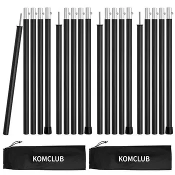 KOMCLUB Палатка брезентовая 75 см до 190 см Всего 19 мм Изготовлена из 5 секций, соединяющихся между собой, комплект из кнопок Bush, удобная сумка для хранения, тент для кемпинга, установка шеста, шеста,