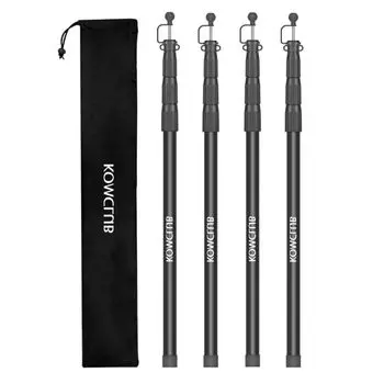 KOMCLUB Tarp Canopy Aviation Telescoping Stepless Height Length 85cm Diameter 20mm Lightning Tent Outdoor Setup For Camping of 4 Pole, Pole, Aluminum,