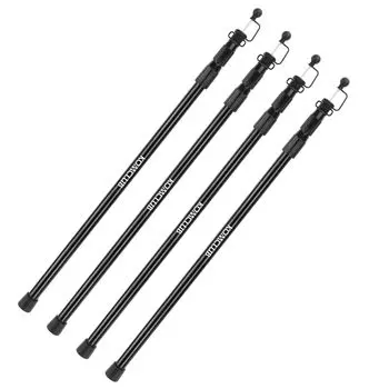 KOMCLUB Tarp Tent Telescoping Tarp 85cm to Diameter 21mm to 3 Level Height Sliding No Assembly Set of Storage Bag Tarp Camping Pole, Pole, Pole,