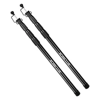 KOMCLUB Tarp Tent Telescoping Tarp Maximum Diameter 21mm to 3 Levels Set of 2 Height Sliding No Assembly Storage Bag Tarp For Camping Setup Pole,