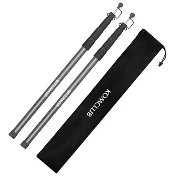 KOMCLUB Тент телескопический алюминиевый тент навес авиационный алюминий высота общая длина диаметр бесступенчатое раздвижное без сборки основной комплект качелей только для