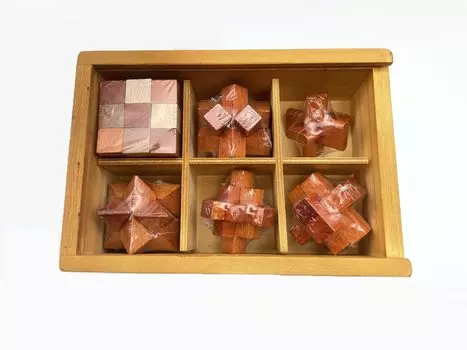 Komei Wooden Time 3D Игрушка для снятия стресса Стратегическое руководство Включено BM-STORE Головоломка, Головоломка, Убийца, Головоломка, Набор, (6 типов)