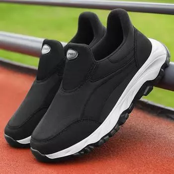 Комфортная обувь осень 2024 года: Кроссовки с мягкой подошвой для людей среднего и пожилого возраста, теплые, утолщенные, для мужчин и женщин A110 36