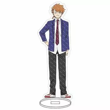 Коми не может общаться, акриловое брендовое украшение для домашнего декора, подарок на день рождения, оранжевые короткие волосы, спортивный человек 1