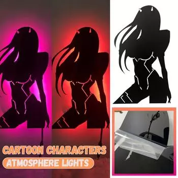 Комический периферийный настенный светильник, ночник, настенное украшение, атмосферный свет One Size чёрный