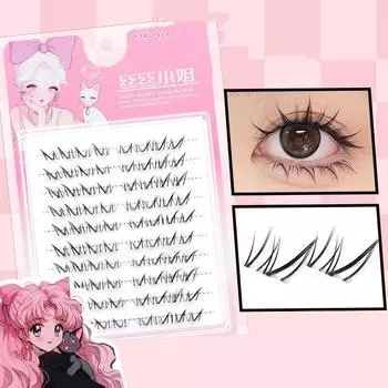 Комичные накладные ресницы, Подходят для различных комбинаций макияжа глаз, Мягкие и легкие, Ресницы-пучки для самостоятельной сборки
