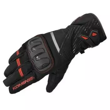 Komine GK-846 Защитные зимние перчатки для мотоциклов черные/красные L
