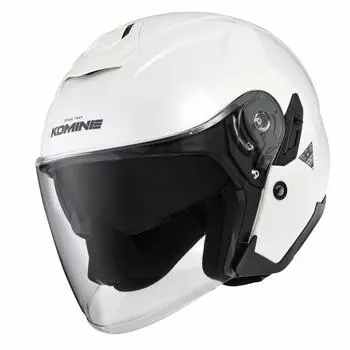 KOMINE Motorcycle FL Composite FRP Jet Helmet Pearl White M UV Cut Shield FRP Shell Inner Visor Magnetic Buckle HK-172
