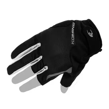 Komine Protect 3 Fingerless Mesh Gloves for Motorcycles Light Gray Black L GK-2603