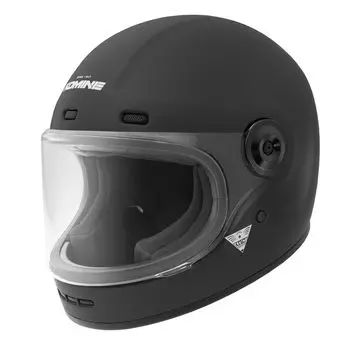 KOMINE Шлем Neo Retro Full Face Мотоциклетный Матовый Черный XL HK-190,
