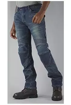 KOMINE Super Fit Теплые джинсы из денима для мотоциклов Индиго Синий WM Для защиты от холода и весны Стандарт CE Уровень 2 Эластичный материал Ветрозащитный