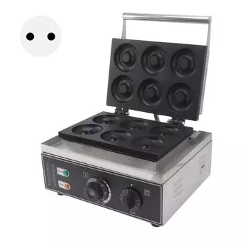 Коммерческая электрическая машина для приготовления пончиков с 6 отверстиями и двухсторонним подогревом для ресторана L