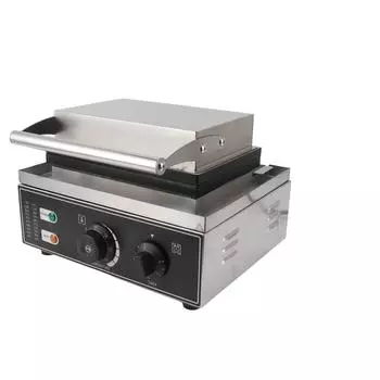 Коммерческая машина для вафельных пончиков с 5 отверстиями, двухсторонний нагрев, нержавеющая сталь, антипригарное покрытие для пончиков L