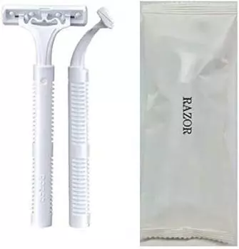 Коммерческая одноразовая бритва двойная бритва бритва бритва для бритья Гостиничные принадлежности БРИТВА (лезвие РА) Т-образный Т-образный Т-образный 2-х лопастной (1000) белый