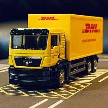Коммерческий контейнеровоз MAN DHL SCANIA Castrol Моделирование литой игрушечной машины RMZ город 1:64 литые модели автомобилей подарки для детей