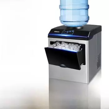 Коммерческий льдогенератор на 25 кг, небольшой круглый льдогенератор для приготовления льда в бочках для магазинов с молоком и домашнего использования HZB-25/BF