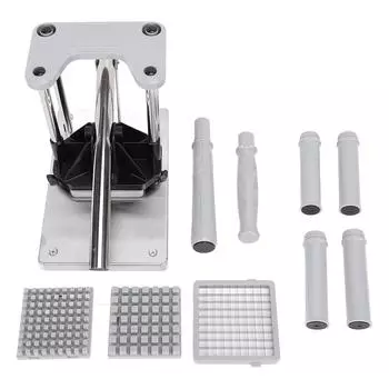 Коммерческий нож для картофеля фри, нержавеющая сталь, нож для картофеля со сменными лезвиями, эргономичная ручка