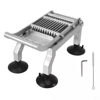 Коммерческий овощерез из нержавеющей стали, противоскользящий ручной резак для еды с 4 присоской для Lett 10mm