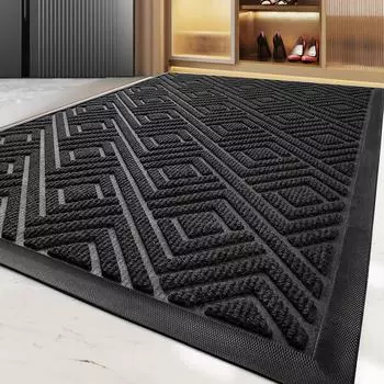 Коммерческий простой полосатый резиновый коврик для пола устойчивый к царапинам дверной коврик для улицы пылевой ковер 45*75cm