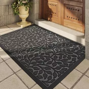 Коммерческий простой входной дверной скребок для удаления песка и пыли резиновый коврик для входа легкие в уходе нескользящие коврики 43*75cm